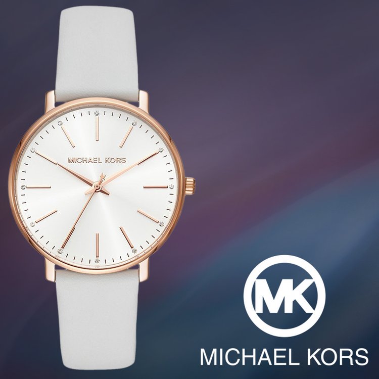 Michael Kors Pyper Quartz White Dial White Leather Strap Watch For Women - MK2800 Buy Now By Michael Kors