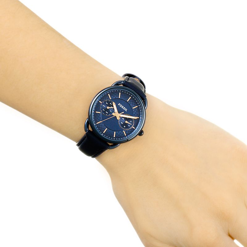 Fossil Tailor Blue Dial Blue Leather Strap Watch for Women - ES4092 Buy Now By Fossil