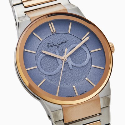 Salvatore Ferragamo Sapphire Blue Dial Two Tone Steel Strap Watch for Men - SFHP007-20 Buy Now By Salvatore Ferragamo