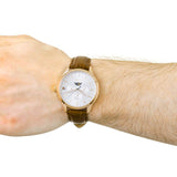 Tommy Hilfiger Oliver Chronograph White Dial Brown Leather Strap Watch for Men - 1791306 Buy Now By Tommy Hilfiger