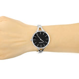 Calvin Klein Graphic Black Dial Silver Steel Strap Watch for Women - K7E23141 Buy Now By Calvin Klein