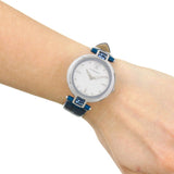 Versace Olympo Gleam White Dial Green Leather Strap Watch for Women - VAN020016 Buy Now By Versace