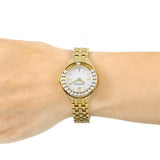 Swarovski Lovely Crystals White Dial Gold Steel Strap Watch for Women - 5242895 Buy Now By Swarovski