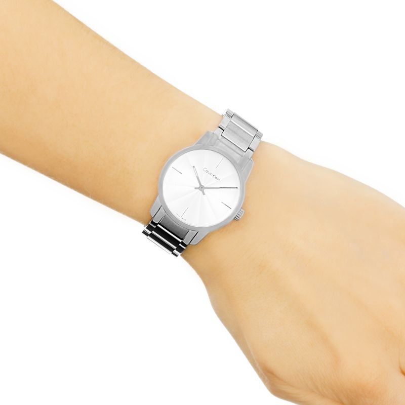 Calvin Klein City White Dial Silver Steel Strap Watch for Women - K2G23146 Buy Now By Calvin Klein