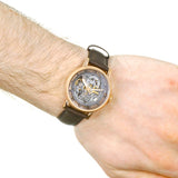 Fossil Boyfriend Automatic Skeleton Grey Dial Grey Leather Strap Watch for Women - ME3089 Buy Now By Fossil