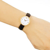 Movado Ultra Slim White Dial Brown Leather Strap Watch For Women - 0607096 Buy Now By Movado