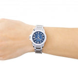 Bulova Marine Star Blue Dial Silver Steel Strap Watch for Women - 96R215 Buy Now By Bulova