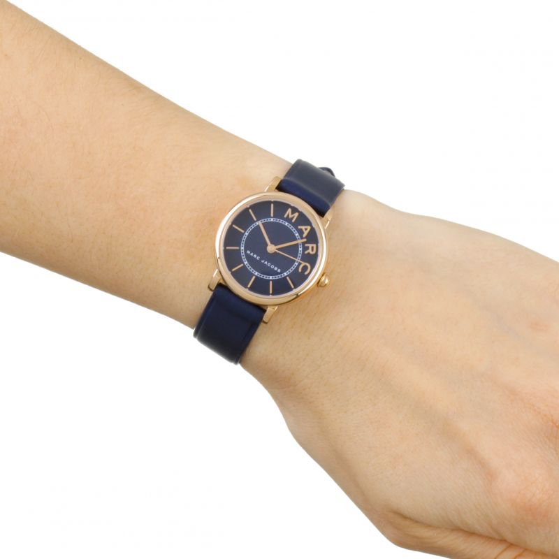 Marc Jacobs Roxy Navy Blue Dial Navy Blue Leather Strap Watch for Women - MJ1539 Buy Now By Marc Jacobs