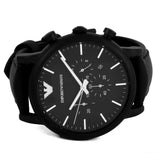 Emporio Armani Luigi Chronohraph Black Dial Black Leather Strap Watch For Men - AR1970 Buy Now By Emporio Armani