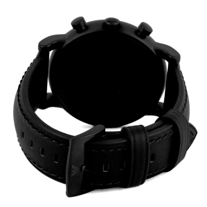 Emporio Armani Luigi Chronohraph Black Dial Black Leather Strap Watch For Men - AR1970 Buy Now By Emporio Armani