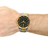 Movado Series 800 Chronograph Black Dial Two Tone Steel Strap Watch For Men - 2600146 Buy Now By Movado