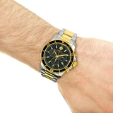 Movado Series 800 Chronograph Black Dial Two Tone Steel Strap Watch For Men - 2600146 Buy Now By Movado