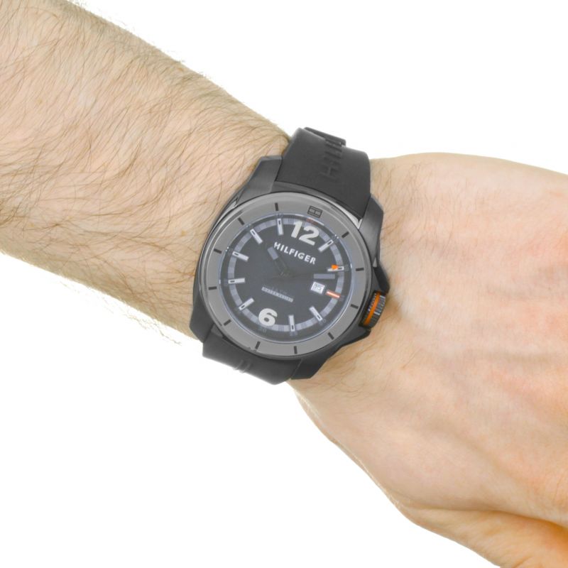 Tommy Hilfiger Windsurf Black Dial Black Rubber Strap Watch for Men- 1791114 Buy Now By Tommy Hilfiger