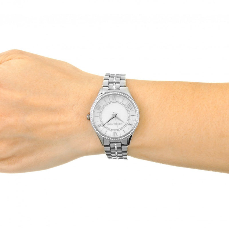 Michael Kors Lauryn Mother of Pearl Dial Silver Steel Strap Watch for Women - MK3900 Buy Now By Michael Kors