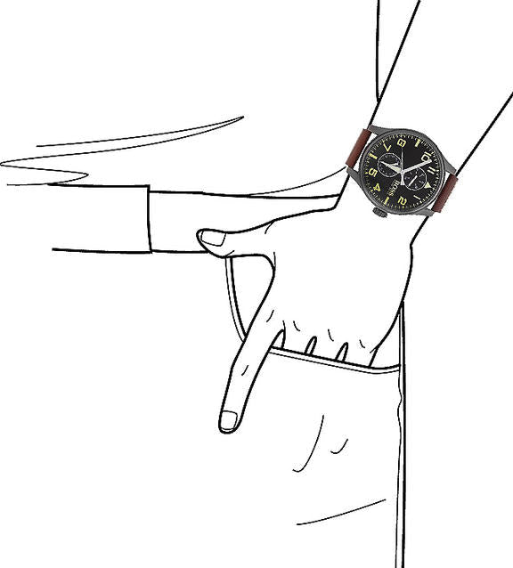 Hugo Boss Aeroliner Maxx Black Dial Brown Leather Strap Watch For Men - 1513079 Buy Now By Hugo Boss