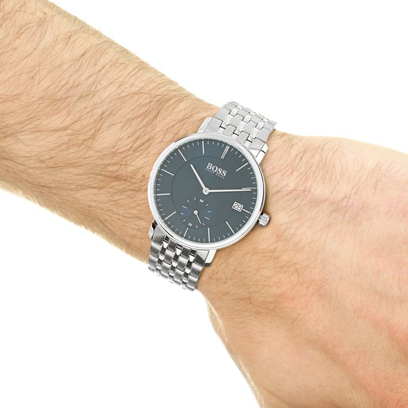 Hugo Boss Corporal Blue Dial Silver Steel Strap Watch for Men - 1513642 Buy Now By Hugo Boss