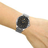 Swarovski Octea Nova Black Dial Silver Mesh Bracelet Watch for Women - 5430420 Buy Now By Swarovski