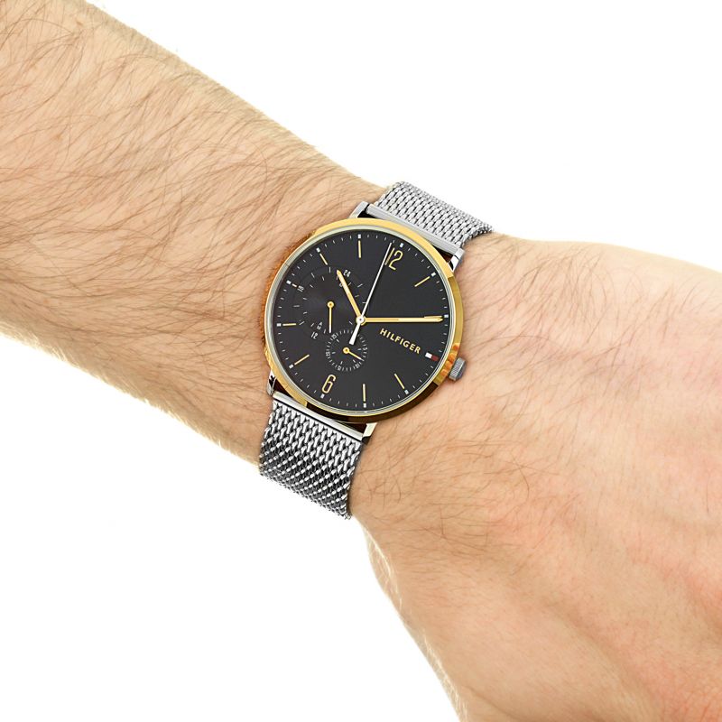 Tommy Hilfiger Brooklyn Quartz Blue Dial Silver Mesh Bracelet Watch for Men - 1791505 Buy Now By Tommy Hilfiger