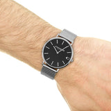 Coach Charles Black Dial Silver Mesh Bracelet Watch for Men - 14602144 Buy Now By Coach