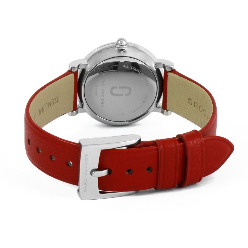 Marc Jacobs Roxy Silver Dial Red Leather Strap Watch for Women - MJ1632 Buy Now By Marc Jacobs