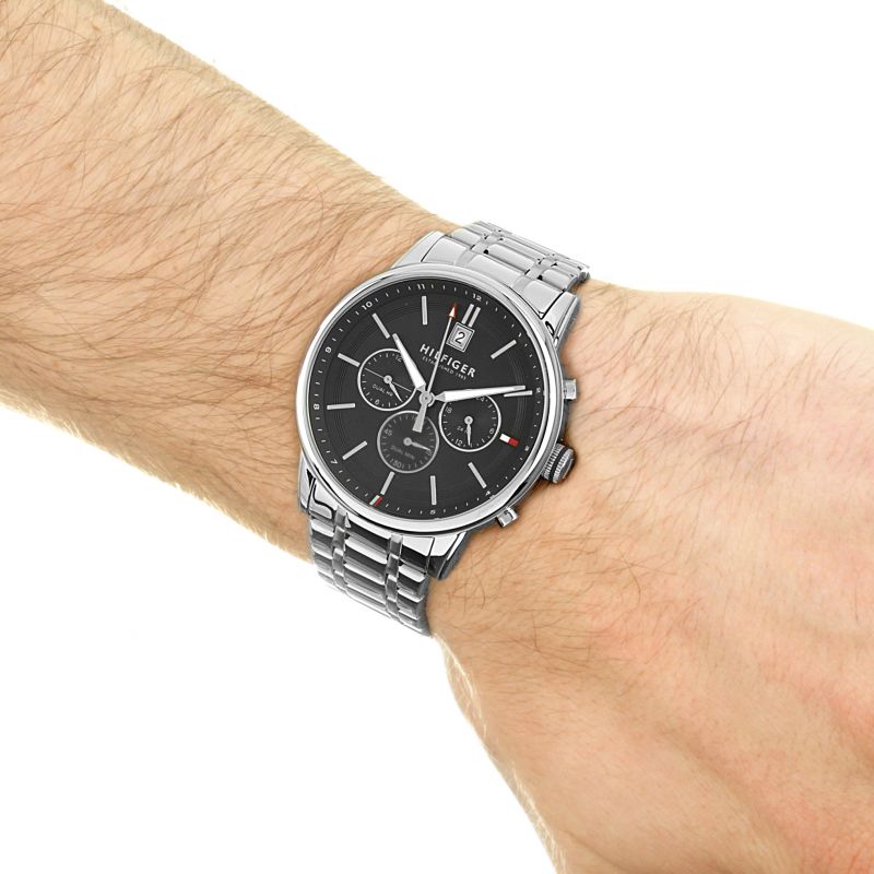 Tommy Hilfiger Kyle Chronograph Grey Dial Silver Steel Strap Watch for Men - 1791632 Buy Now By Tommy Hilfiger