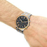 Guess Hendrix Chronograph Blue Dial Two Tone Steel Strap Watch for Men - W1309G4 Buy Now By Guess