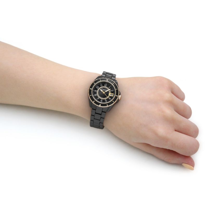 Coach Preston Black Dial Black Steel Strap Watch for Women - 14503461 Buy Now By Coach