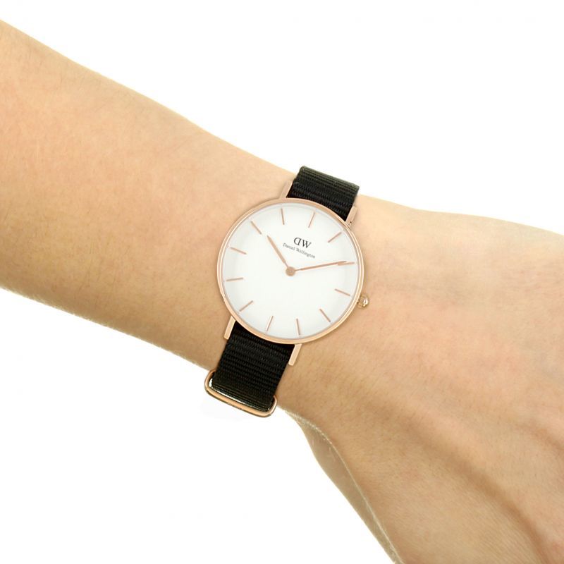 Daniel Wellington Classic Petite Cornwall White Dial Green NATO Strap Watch For Women - DW00100253 Buy Now By Daniel Wellington