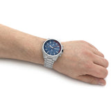 Hugo Boss Globetrotter Blue Dial Silver Steel Strap Watch for Men - 1513823 Buy Now By Hugo Boss
