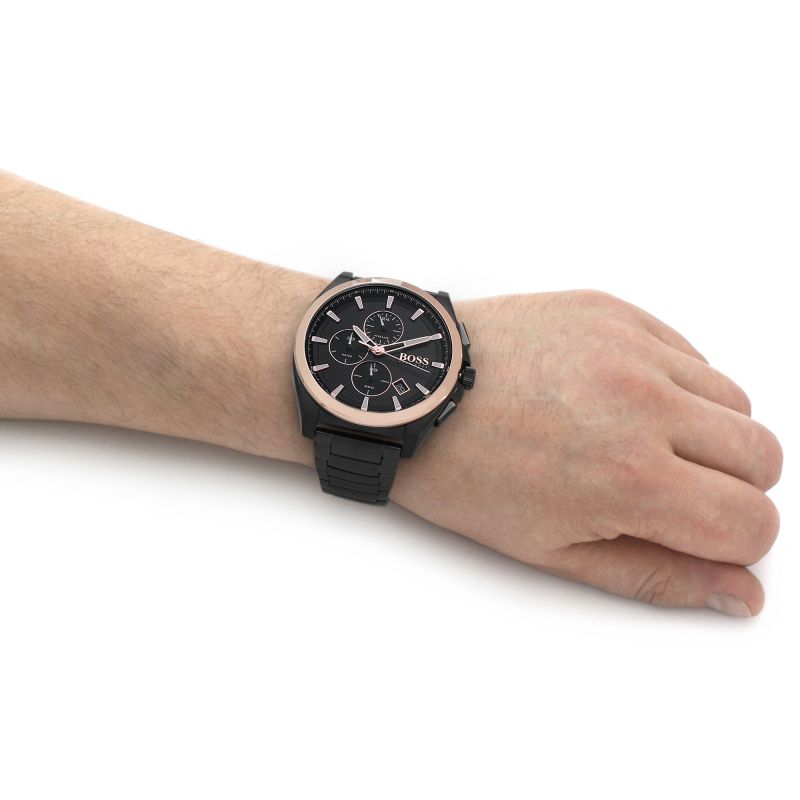 Hugo Boss Grandmaster Black Dial Black Steel Strap Watch for Men - 1513885 Buy Now By Hugo Boss