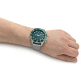 Hugo Boss Admiral Green Dial Silver Mesh Bracelet Watch for Men - 1513905 Buy Now By Hugo Boss