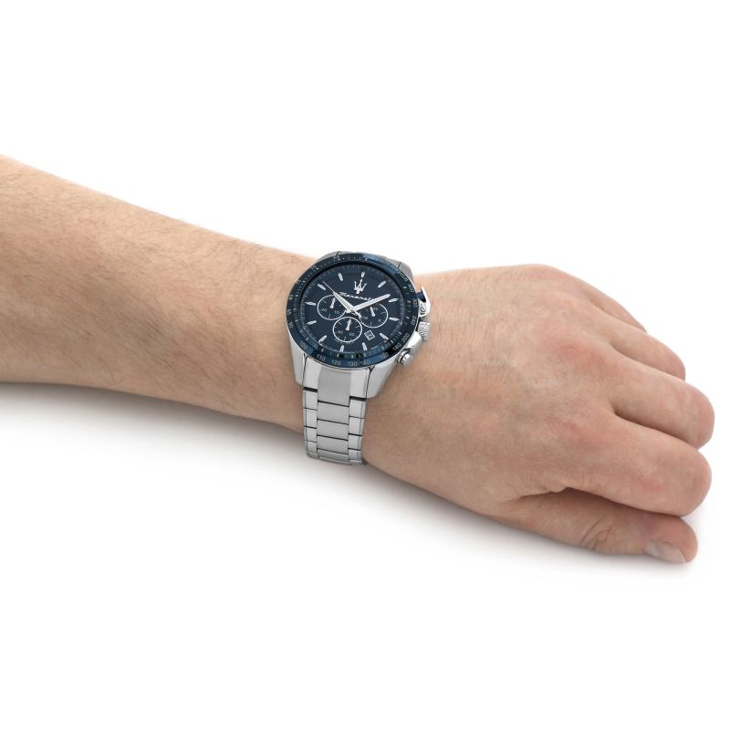 Maserati Traguardo Chronograph Blue Dial 45mm Stainless Steel Watch For Men - R8873612043 Buy Now By Maserati