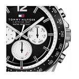 Tommy Hilfiger Luke Quartz Black Dial Silver Steel Strap Watch for Men - 1791120 Buy Now By Tommy Hilfiger