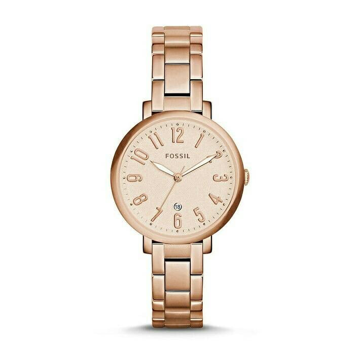 Fossil Jacqueline Rose Gold Dial Rose Gold Steel Strap Watch for Women - ES3970 Buy Now By Fossil