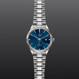 Tudor Style Automatic Diamonds Blue Dial Silver Steel Strap Watch for Men - M12710-0017 Buy Now By Tudor