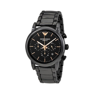 Emporio Armani Luigi Ceramic Chronograph Black Dial Black Strap Watch For Men - AR1509 Buy Now By Emporio Armani