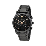 Emporio Armani Luigi Ceramic Chronograph Black Dial Black Strap Watch For Men - AR1509 Buy Now By Emporio Armani