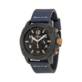 Fossil Modern Machine Chronograph Black Dial Blue Leather Strap Watch for Men - FS5066 Buy Now By Fossil