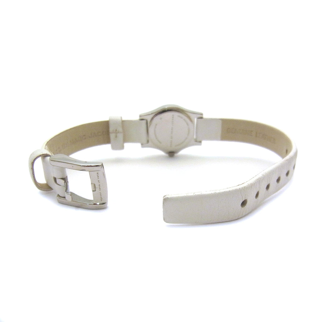 Marc Jacobs Henry Dinky White Dial White Leather Strap Watch for Women - MBM1234 Buy Now By Marc Jacobs