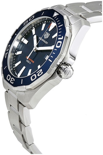 Tag Heuer Aquaracer Blue Dial Silver Steel Strap Watch for Men - WAY101C.BA0746 Buy Now By Tag Heuer
