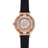 Emporio Armani Gianni T Bar Mother of Pearl White Dial Black Leather Strap Watch For Women - AR60047 Buy Now By Emporio Armani