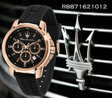 Maserati Successo 44mm Black Rose Gold Dial Black Rubber Strap Watch For Men - R8871621012 Buy Now By Maserati