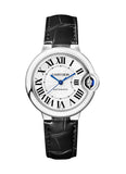Cartier Ballon Bleu De Cartier Silver Dial Black Leather Strap Watch for Women - WSBB0030 Buy Now By Cartier