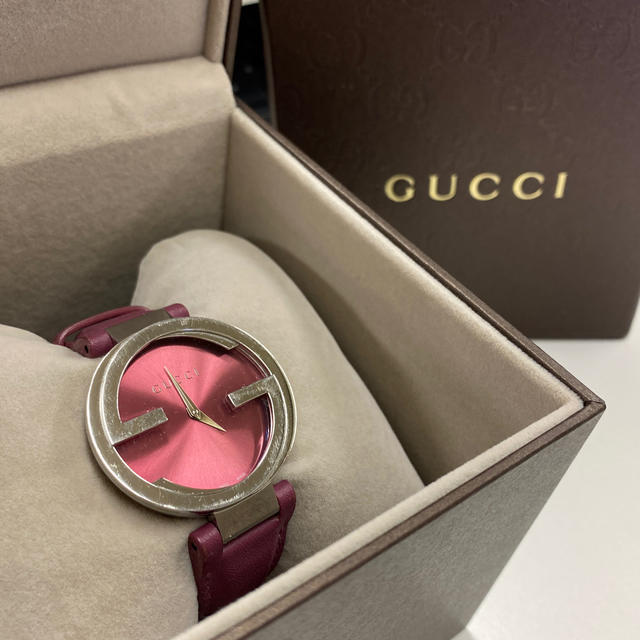 Gucci Interlocking G Quartz Pink Dial Pink Leather Strap Watch For Women - YA133321 Buy Now By Gucci
