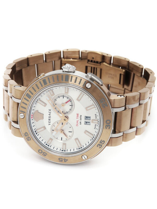 Versace V Extreme Chronograph White Dial Rose Gold Stainless Steel Watch for Women - VCN050017 Buy Now By Versace