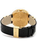 Versace V Metal Icon Gold Dial Black & Gold Strap Watch for Women - VLC030014 Buy Now By Versace
