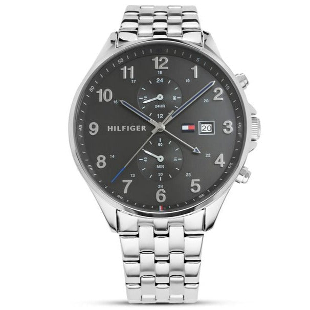 Tommy Hilfiger West Quartz Black Dial Silver Steel Strap Watch For Men - 1791707 Buy Now By Tommy Hilfiger