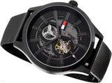 Tommy Hilfiger Spencer Skeleton Black Dial Black Mesh Bracelet Watch for Men - 1791644 Buy Now By Tommy Hilfiger