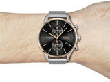 Hugo Boss Associate Black Dial Silver Mesh Bracelet Watch for Men - 1513805 Buy Now By Hugo Boss