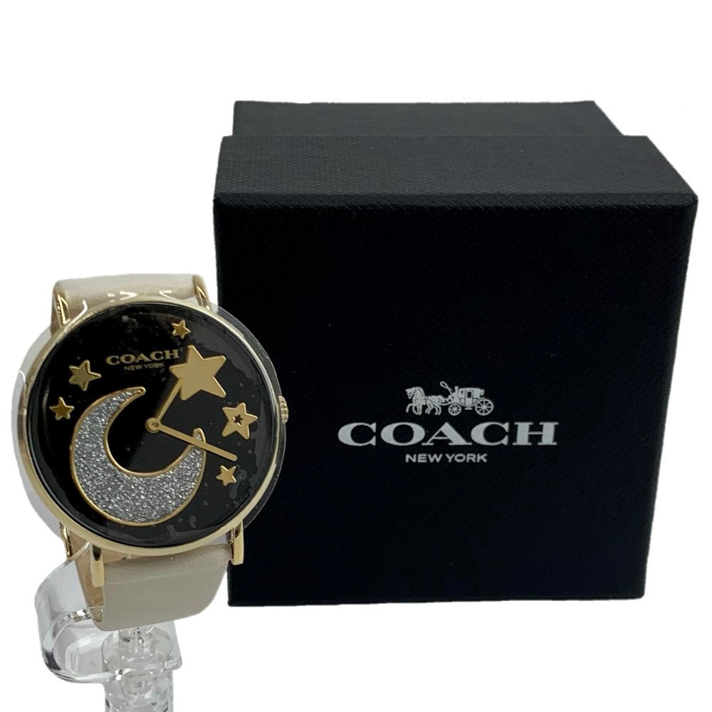 Coach Perry Black Dial White Leather Strap Watch for Women - 14503041 Buy Now By Coach